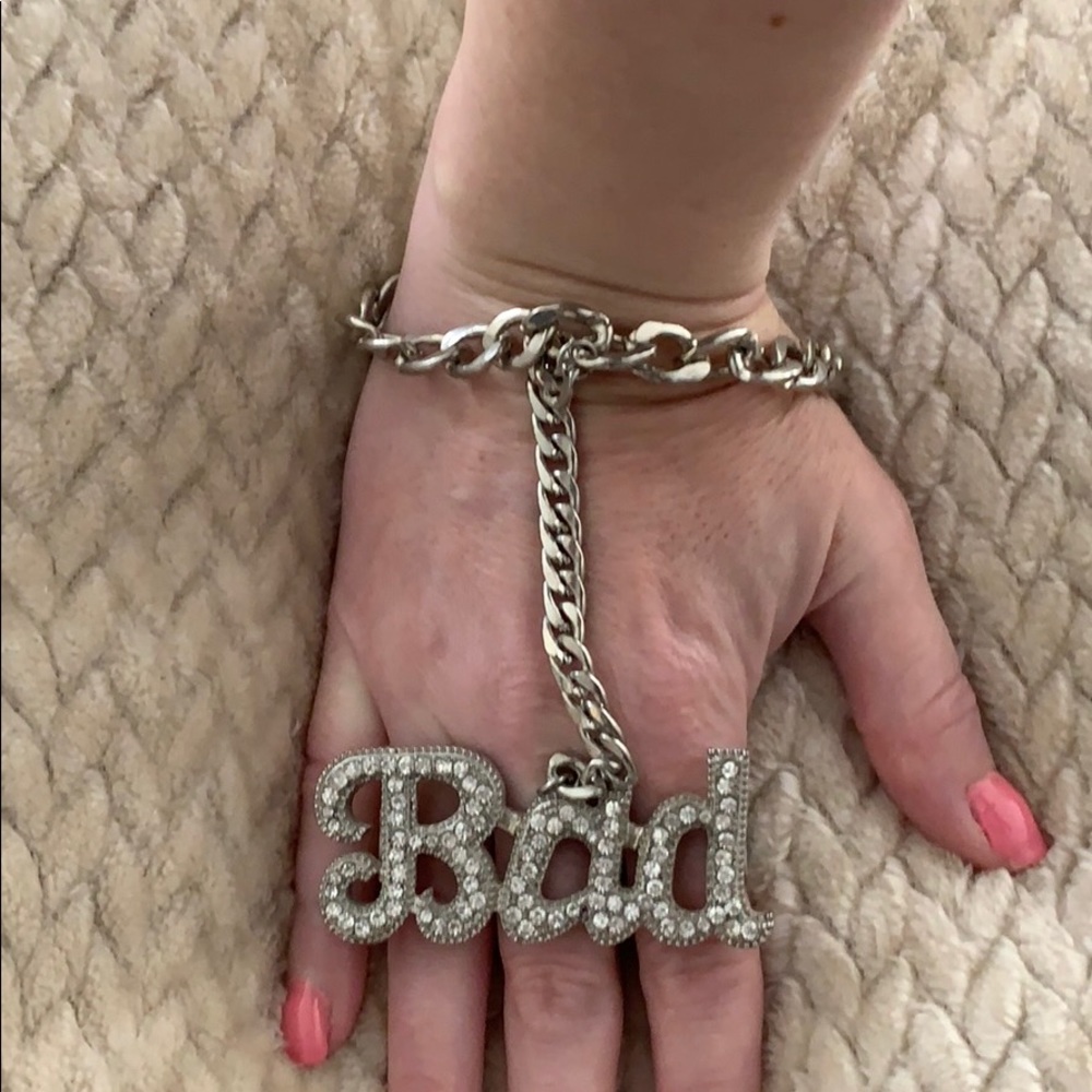 “BAD” bracelet and multi finger ring